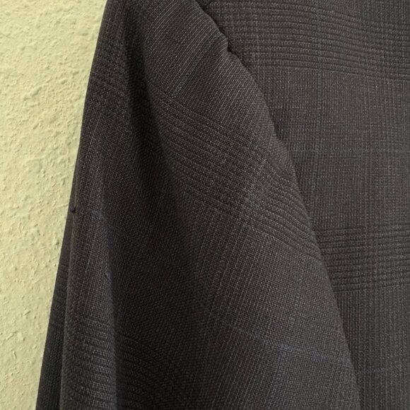 Brooks Brothers 346 Stretch Blazer Men’s 44R Navy Blue Suit Jacket Subtle Plaid - Picture 6 of 15